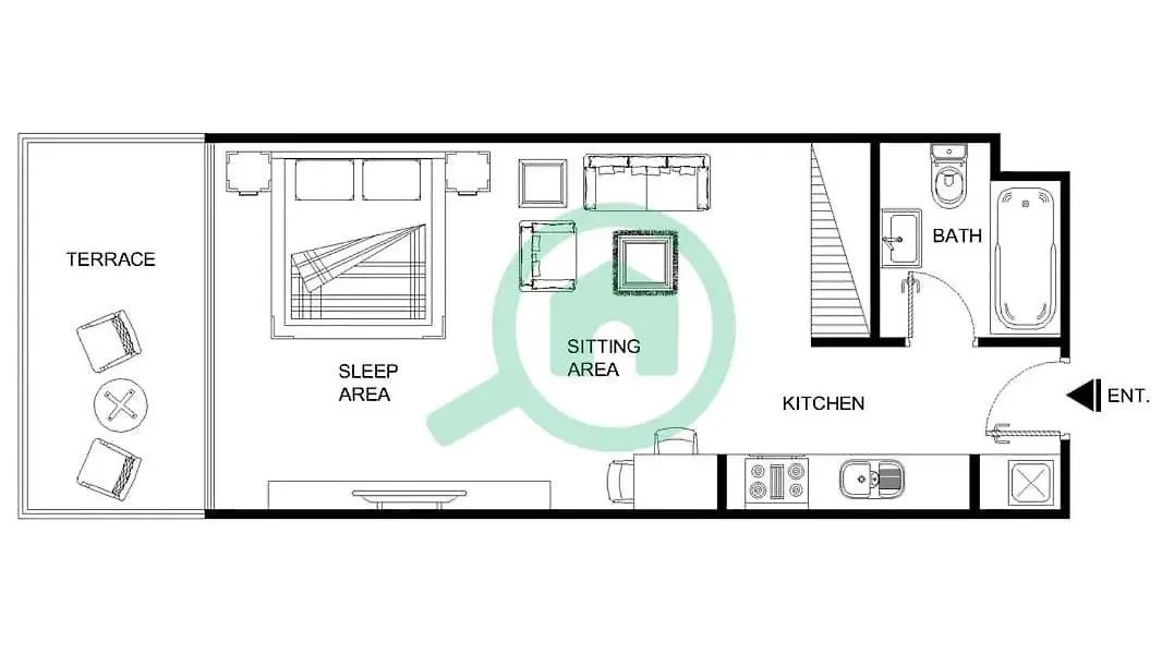 Extravagant Studio Stay For 2 In Jvc Dubaj Apartament